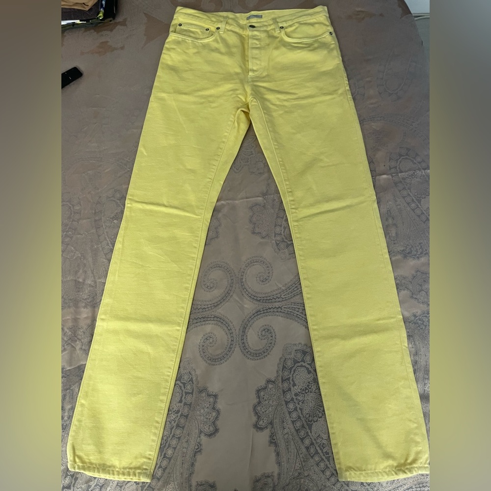 Dior Mens Yellow Jeans Size 32